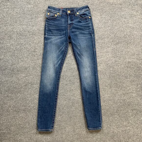 True Religion Jeans Womens 25 Blue High Rise Jennie Curvy Skinny Stretch Denim - Picture 2 of 16